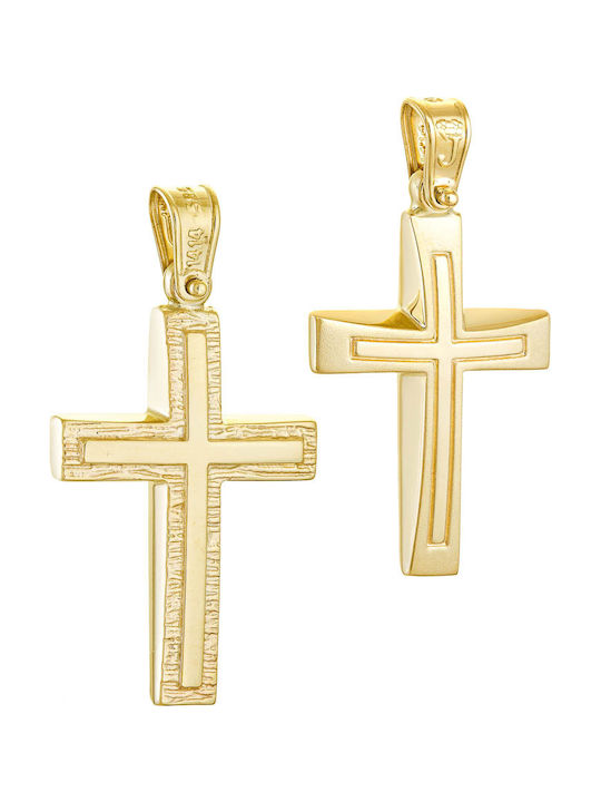 Papoulidis Jewellery Χρυσός Σταυρός 14Κ Διπλής Όψης Papoulidis Jewellery Χρυσός Σταυρός 14Κ Διπλής Όψης