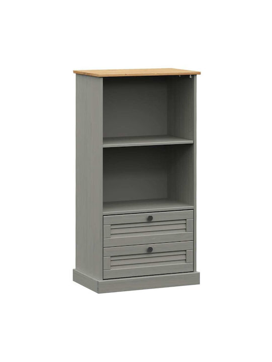 Bookcase Gray 60x35x114.5cm