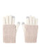 Weiß Gestrickt Handschuhe Berührung