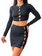 Set mit Mini Rock Schwarz