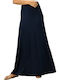 Hoch tailliert Maxi Rock Marineblau
