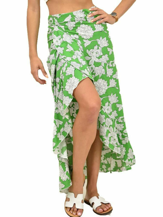 Potre High-waisted Maxi Skirt Envelope Floral G...