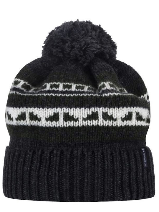 Knitted Fleece Beanie Cap Black