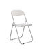 Bold Foldable Kitchen Metallic Chair White 89x30x46cm 6pcs