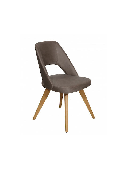 Amelia Dining Room Velvet Chair Brown 48x46x85cm