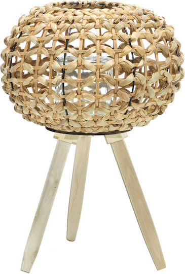 General Trade Φαναράκι Bamboo Επιδαπέδιο Μπεζ 31x31x46εκ.