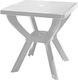 Et Plast Tabelul Plastic pentru Camping Pliabil 70x70x70cm Alb