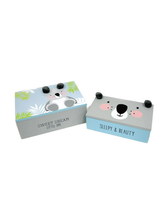 LiebeQueen Cutie decorativă din Lemn 2buc FA0621288 Albastru deschis