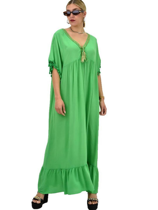 Potre Women's Mini Caftan Beachwear Green