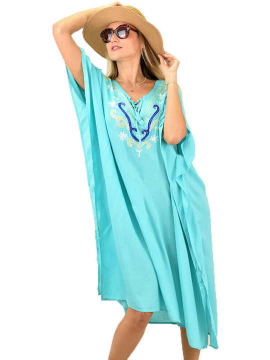 Potre Women's Mini Caftan Beachwear Turquoise