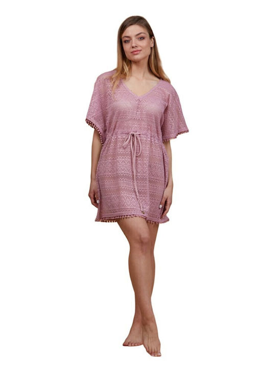 FantazyStores Women's Caftan Beachwear Pink