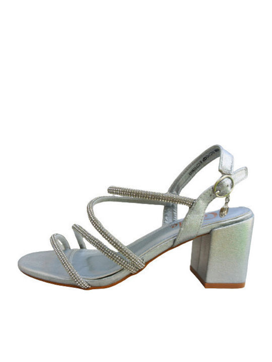 Camille Sandalen mit Strass Silber