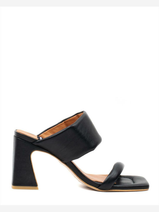 Angel Alarcon Leather Women's Sandals Black