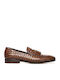 Perlamoda Men's Leather Loafers Brown