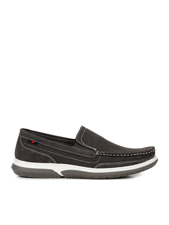 Suede Ανδρικά Loafers σε Γκρι Χρώμα