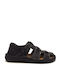 Leder Herrensandalen in Schwarz Farbe