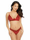 Dreamgirl Lace Underwear Set with Bra & String Red