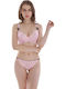 La Lolita Amsterdam Lace Women's Underwear Set Bra with Slip Pink Reggina