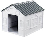 Hundehütte Kunststoff Gray 76x65x64cm PL-DHL-76-65