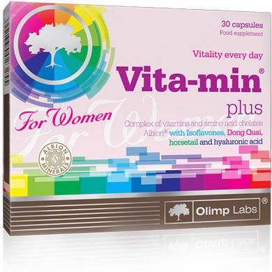 Olimp Sport Nutrition Vita-Min Plus for Woman Πολυβιταμίνη για Ενίσχυση του Ανοσοποιητικού & τo Δέρμα 30 κάψουλες