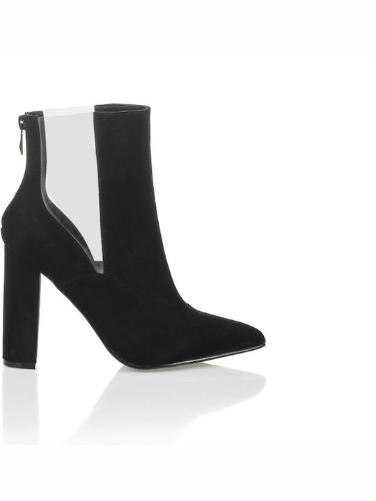 Ghete dama de catifea cu Ankle Boots Negru
