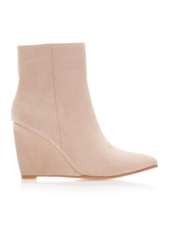 Tsoukalas Wildleder Stiefeletten Damen Beige