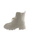 Plato Women's Combat Boots Beige