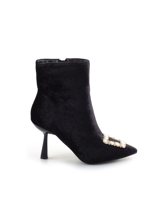 Fshoes Damen Knöchelstiefel Schwarz