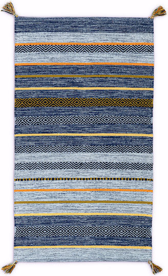 Koulis Carpets Σετ Χαλιά Κρεβατοκάμαρας Βαμβακερά Μπλε 0018-00006-070 3τμχ