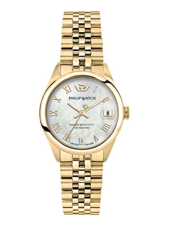 Philip Watch Women's Watch Battery with Gold Stainless Steel Bracelet