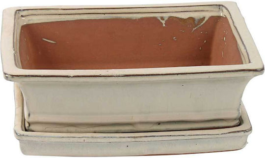 Γλάστρα Πήλινη Λευκή 26x21x8εκ.