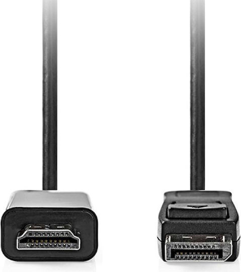 Nedis Cable DisplayPort male - DisplayPort male 2m Μαύρο (CCGL37100BK20)