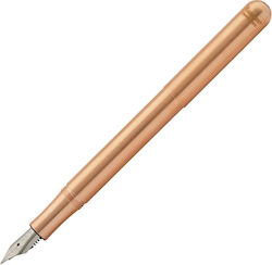 Kaweco LILIPUT Πένα Γραφής Extra Fine Μπρούτζινη με Μπλε Μελάνι