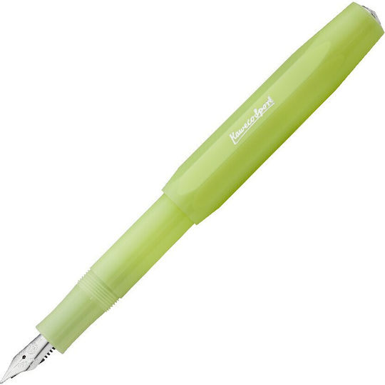 Kaweco FROSTED Sport Πένα Γραφής Broad 1mm Πράσινη με Μπλε Μελάνι