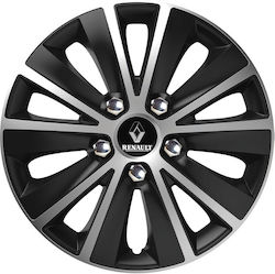 Versaco Автомобилни Чаши Rapide NC 15" С Марка Renault 4 Бройки Сребристи 004-03561