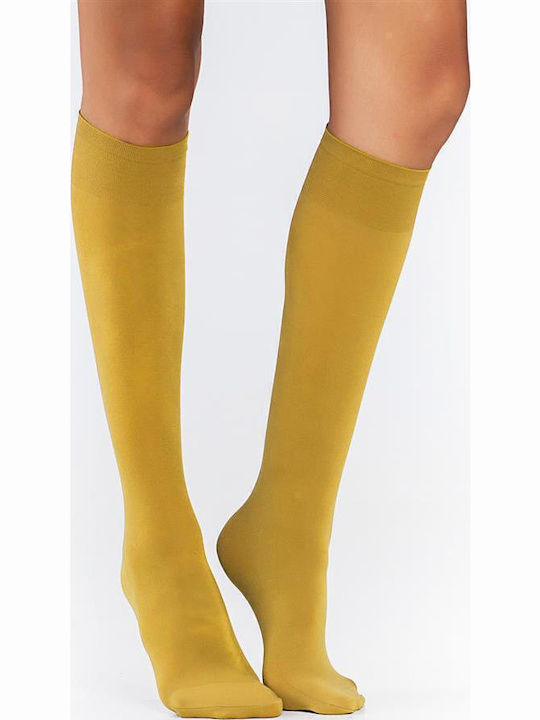 Inizio SENTO Women's Socks Opaque 100 Den Yellow