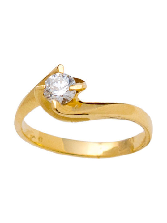 Kontopoulos Single Stone from Gold 14K