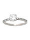 Kontopoulos Single Stone from White Gold 14K