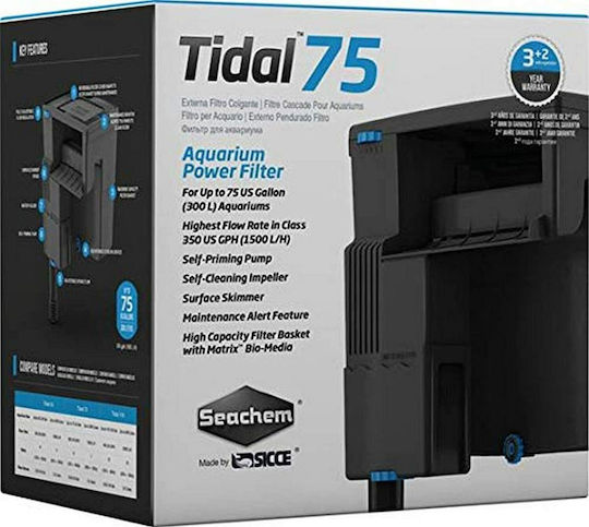 Seachem Tidal Internal Filter 5W for Aquariums up to 300lt