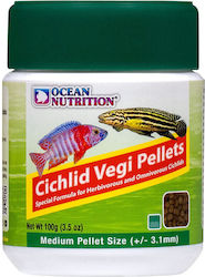 Ocean Nutrition Vegi Pellets MEDIUM Cichlid Food with Spirulina 100gr