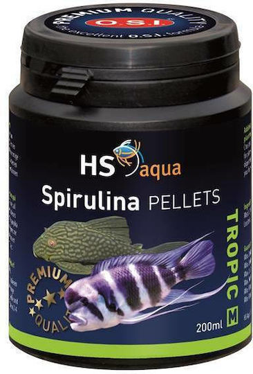 HS Aqua Τροφή για Τροπικά Ψάρια σε Κόκκους με Σπιρουλίνα 200ml