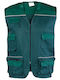 Stenso Men's Safety Vest with Reflective Film Green