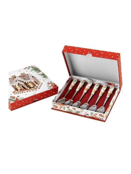 Set Christmas Cutlery Multicolored Height 19cm. 6pcs