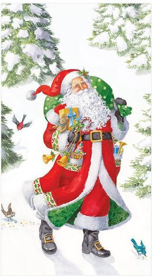 Caspari Set of Christmas Napkins Disposable L19.8xW10.8cm. 15pcs
