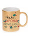 Fly Digital Christmas Mug Ceramic Gold