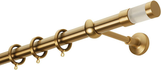 Zogometal Metallisch Vorhangstange E4145 Doppel mit Schiene Φ25mm 40cm Gold