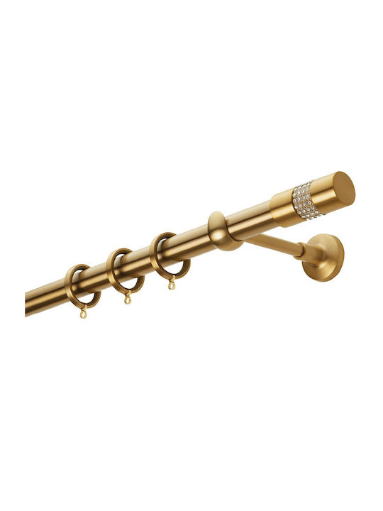 Zogometal Metallic Curtain Pole E4134 Single Φ25mm 40cm Gold