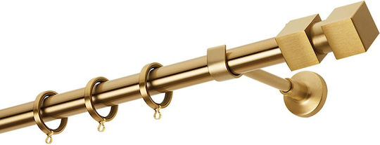 Zogometal Metallisch Vorhangstange Einfach Φ25mm 40cm Gold