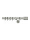 Import Hellas Metallic Curtain Pole No2 Single Φ25mm 160cm Silver