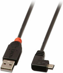 Lindy 31977 Regular USB 2.0 σε micro USB 2m Μαύρο